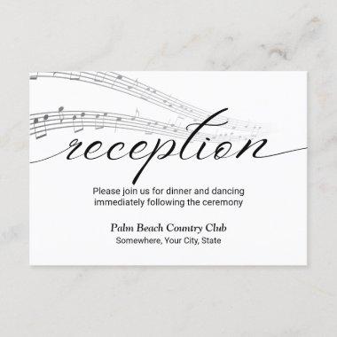 Minimalist Music Notes Elegant Wedding Reception