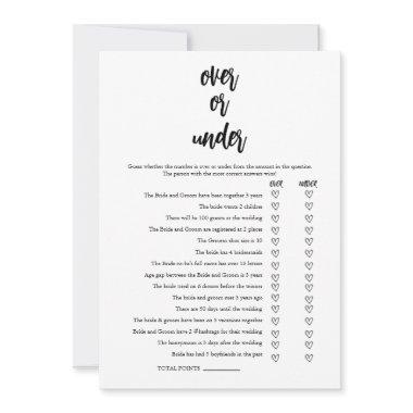 Minimalist Over or Under  Game