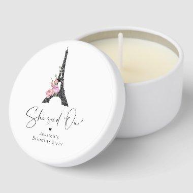 Minimalist Paris eiffel tower bridal welcome Mini Candle Favors