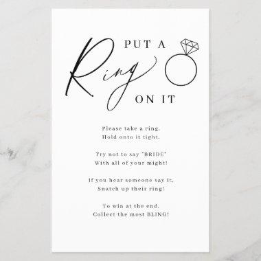 Minimalist put a ring on it bridal shower game