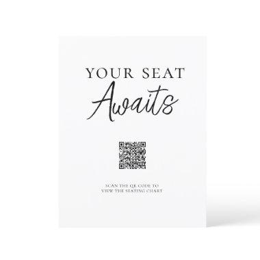 Minimalist QR Code Seating Chart Sign