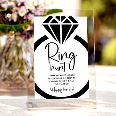 Minimalist Ring Hunt Game  Sign
