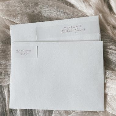 Minimalist Rose Gold Bridal Shower Wrap Around Label