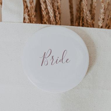 Minimalist Rose Gold Bride Bridal Shower Button