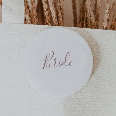 Minimalist Rose Gold Bride  Button