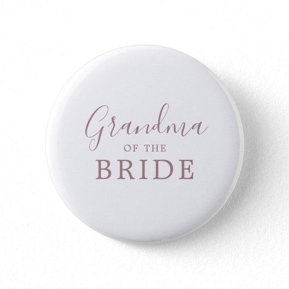Minimalist Rose Gold Bride Grandma Bridal Shower Button