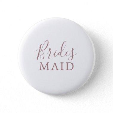 Minimalist Rose Gold Bridesmaid Bridal Shower Button