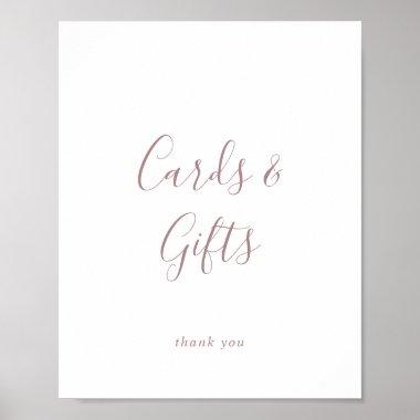 Minimalist Rose Gold Invitations and Gifts Sign