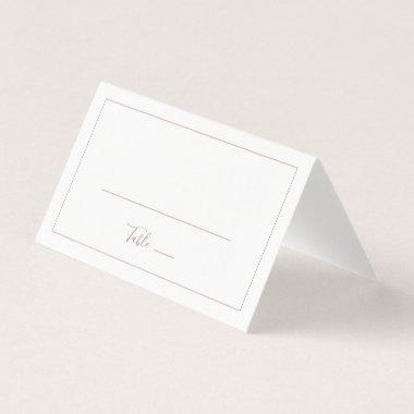 Minimalist Rose Gold Folded Wedding Place Invitations