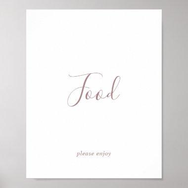 Minimalist Rose Gold Food Table Sign