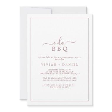 Minimalist Rose Gold I Do BBQ Engagement Party