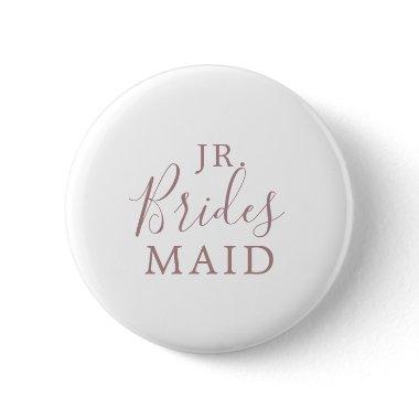 Minimalist Rose Gold Jr. Bridesmaid  Button