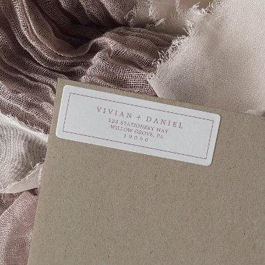 Minimalist Rose Gold Typography Return Address Label