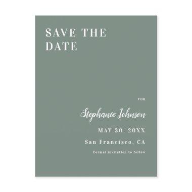 Minimalist Sage Green and White    Announcement Post