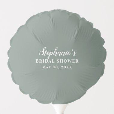 Minimalist Sage Green and White    Balloon