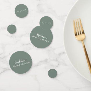 Minimalist Sage Green and White    Confetti