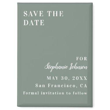 Minimalist Sage Green and White    Magnet