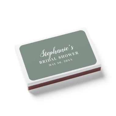 Minimalist Sage Green and White    Matchboxes
