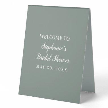 Minimalist Sage Green and White    Table Tent Sign
