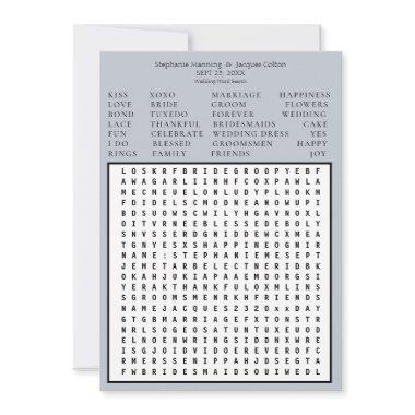 Minimalist Save the Date Word Search -Lavender2 Invitations