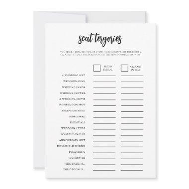 Minimalist Scattergories  Game