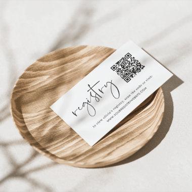 Minimalist Script Bridal or Baby Shower Registry Enclosure