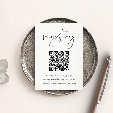 Minimalist Script Bridal or Baby Shower Registry Enclosure