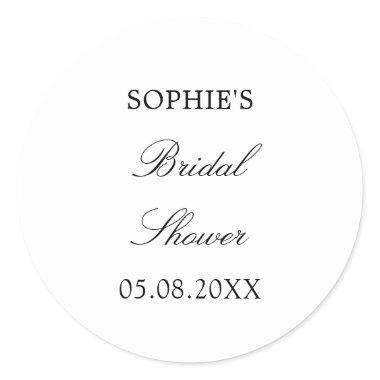 Minimalist Script  Classic Round Sticker