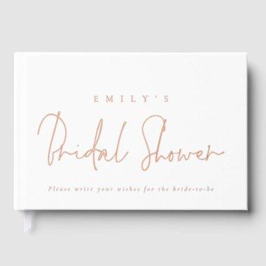 Minimalist Script  Foil Guest Book