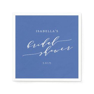 Minimalist Script French Blue Custom  Napkins