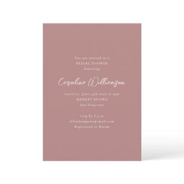 Minimalist Script Modern Dusty Rose