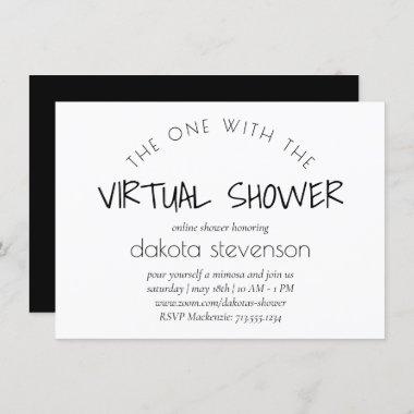 Minimalist Script | One With the Virtual Shower Invitations