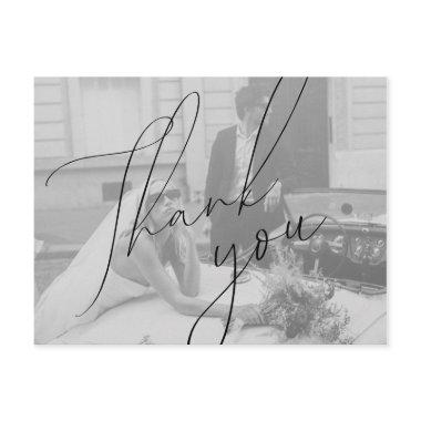 Minimalist Script Wedding Thank You Post
