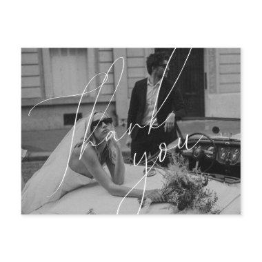 Minimalist Script Wedding Thank You Post