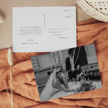 Minimalist Script Wedding Thank You Post