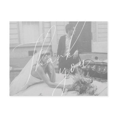 Minimalist Script Wedding Thank You Post