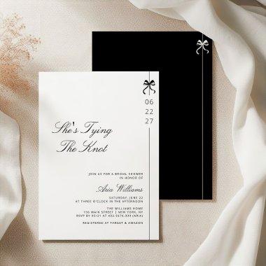 Minimalist She's Tying The Knot Bow