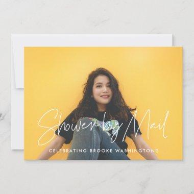 Minimalist Shower by mail photo Invitations