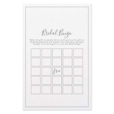 Minimalist Silver Bridal Bingo Game Flyer