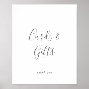 Minimalist Silver Invitations and Gifts Sign