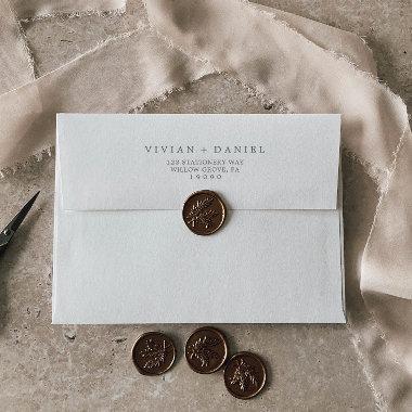 Minimalist Silver Typography Wedding Invitations Envelope