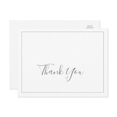 Minimalist Silver Wedding Thank You PostInvitations