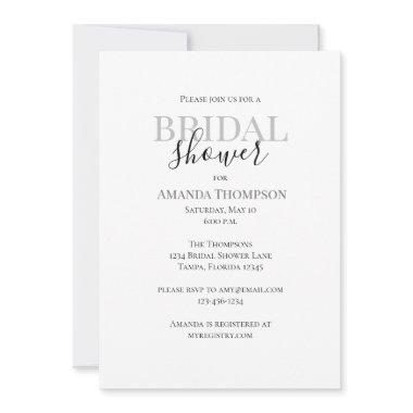 Minimalist Simple Bridal Shower Elegant Template