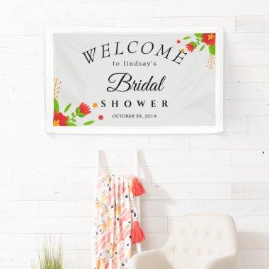 Minimalist Simple Modern Floral Bridal Shower Sign