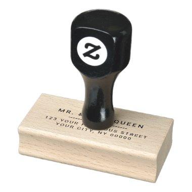 Minimalist Simple Modern Return Address Rubber Stamp