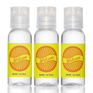 Minimalist Sunny Orange and Yellow Welcome Banner Hand Sanitizer