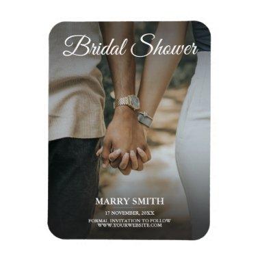 Minimalist Trendy Replace Photo Bridal Shower Invitations Magnet