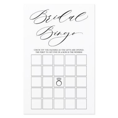 Minimalist Typography Bridal Shower Bingo Game