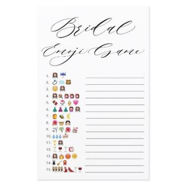 Minimalist Typography Bridal Shower Emoji Game