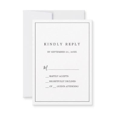 Minimalist Typography Simple RSVP Card